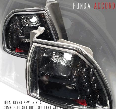 Honda Accord 94-95 2 Porte Fanali Posteriori Neri LED [DEPO]