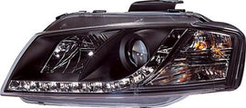 Audi A3 8P 03+ Fari Anteriori R8 Style a LED Neri V1
