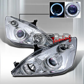 Honda Accord 2 Porte Coupe 03-06 Fari Anteriori Chrome [KS]
