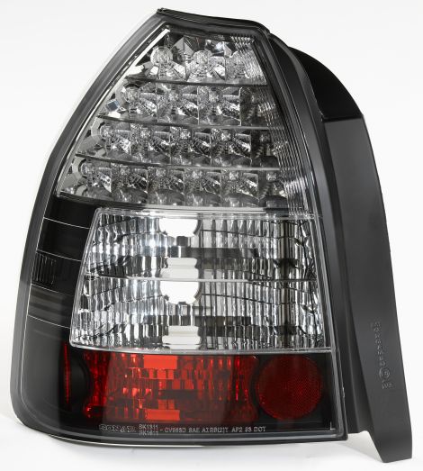 Honda Civic EK EJ 96-00 3 Porte Fanali Posteriori Neri Trasparenti G5 LED