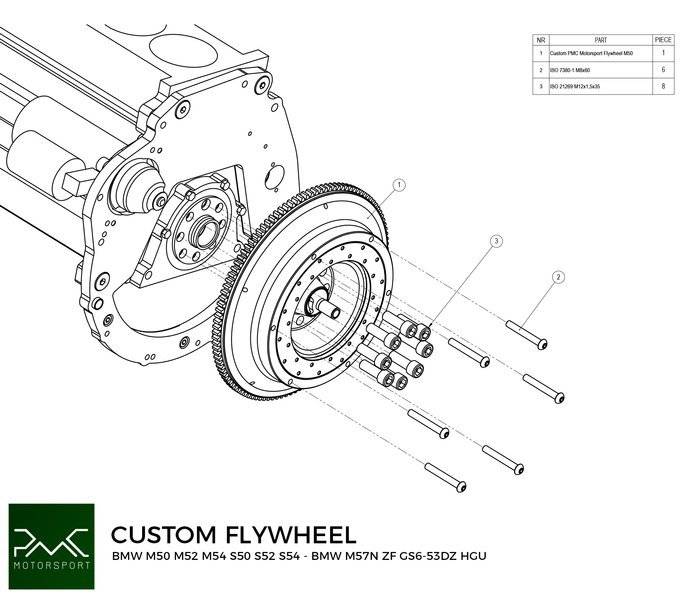 CNC Volano per Conversione - BMW M60/M62/S62 BMW M57N (GS6-53DZ)