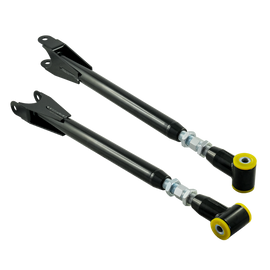 Bracci di controllo regolabili inferiori posteriori in acciaio (bracci camber) - BMW Serie 3 E36 E46 Z4 (90ShA) (Nero)