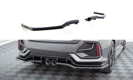 Splitter posteriore centrale (con barre verticali) Honda Civic Mk10 2017 - 2022 Facelift FK7