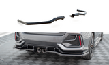 Splitter posteriore centrale (con barre verticali) Honda Civic Mk10 2017 - 2022 Facelift FK7