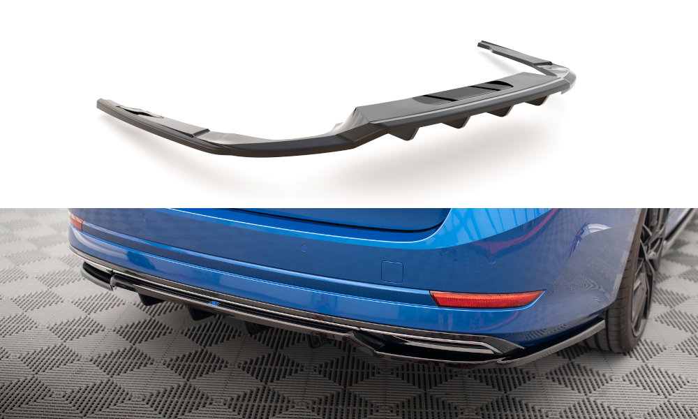 Splitter posteriore centrale (con barre verticali) Skoda Octavia Sportline Mk4