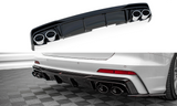 Diffusore posteriore + imitazione terminali di scarico Audi S6 / A6 S-Line C8