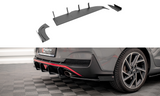 Splitter laterali posteriori Street Pro + Flaps Hyundai I30 Fastback N-Line Mk3 Facelift