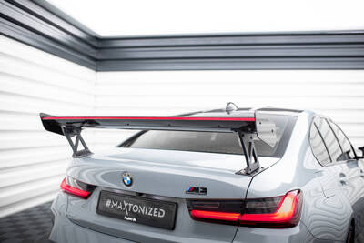 Spoiler in fibra di carbonio Con Montanti Staffe Esterne + LED BMW M3 G80