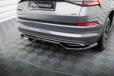Splitter posteriore centrale (con barre verticali) Skoda Kodiaq Sportline Mk1 Facelift