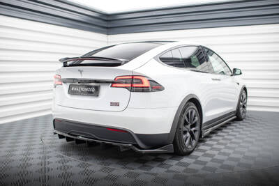 Splitter posteriore centrale (con barre verticali) Tesla Model X Mk1 Facelift