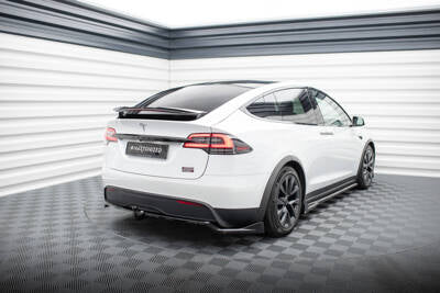 Splitter posteriore centrale (con barre verticali) Tesla Model X Mk1 Facelift