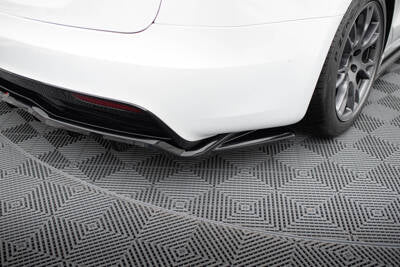 Splitter posteriore centrale (con barre verticali) V.2 Tesla Model S Plaid Mk1 Facelift