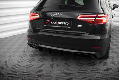 Diffusore Posteriore Audi A3 Sportback 8V Facelift (Versione con doppio terminale di scarico)