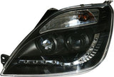 Ford Fiesta MK6 02-09 Fari Anteriori R8 Style a LED Neri V1