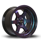 Cerchio in Lega Rota Grid V 15x8 4x100 ET0 Chrome / Titanium