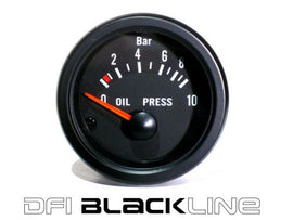 DFI Blackline Universal Manometro da 52mm- Pressione Olio (Bar)