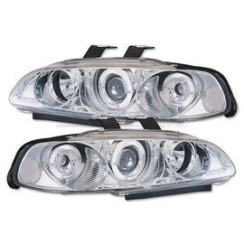 Sonar Fari Anteriori Angel Eyes Interno Chrome Honda Civic EG EJ