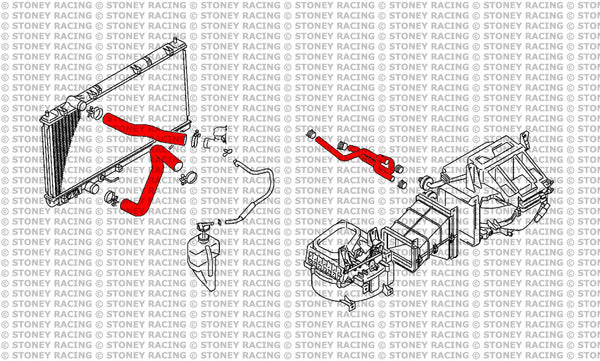 Mitsubishi FTO V6 Auto Kit tubi silicone Radiator and Heater