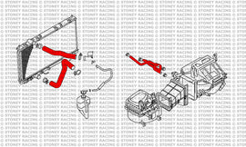 Mitsubishi FTO V6 Manual Kit tubi silicone Radiator and Heater