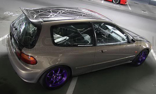 Spoiler posteriore Full Carbon SPOON Style Honda Civic EG con alloggiamento 3 stop