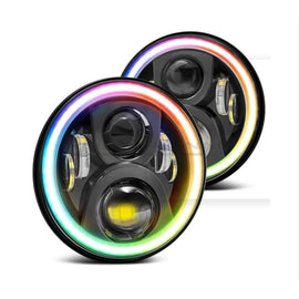 Fari Anteriori RGB Halo 7 Inch Jeep, Mazda MX-5 NA