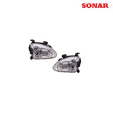 Sonar Chromed Front Headlights (Del Sol 92-98)