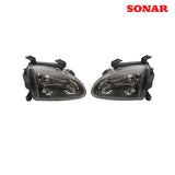 Sonar Black Front Headlights (Del Sol 92-98)