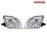 Sonar Angel Eyes Chrome Front Headlights (Prelude 97-01)