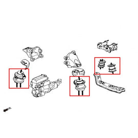 Hardrace Supporto Motore & Cambio Race Plastica Rinforzati 4 Pezzi - Honda S2000 AP1 AP2