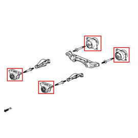 Hardrace Supporti Differenziale Plastica Rinforzati 4 Pezzi/SET - Honda S2000 AP1 AP2