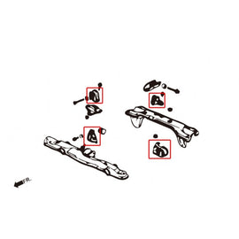 Hardrace Supporti Motore Rinforzati 4 Pezzi/SET - HONDA CIVIC EC,ED,EE,EF CRX EF6/7/8 Automatica