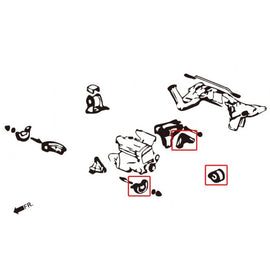 Hardrace Supporti Motore Rinforzati (EXCEPT Anteriore 2 MNTS) 3 Pezzi - HONDA CIVIC EG, EH, EJ1/2 Manuale