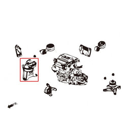 Hardrace Supporto Motore Lato Destro Plastica 1 Pezzo - HONDA CIVIC FD K20 MT JDM TYPE-R