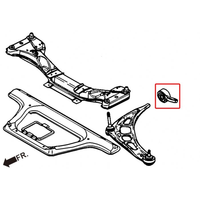 Hardrace Boccole LOWER ARM Anteriore 2 Pezzi/SET - BMW Serie 3 E46