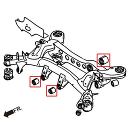 Hardrace Boccole DIFF Posteriore NON M3 (Plastica Rinforza) 3 Pezzi/SET - BMW Serie 3 E90 E91 E92 E93