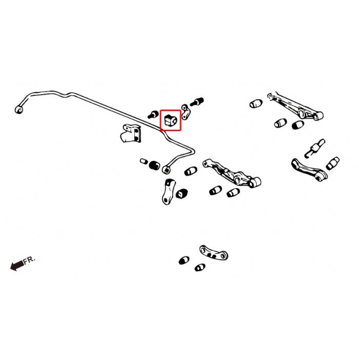 Hardrace Boccole Barra Stabilizzatrice Posteriore 15mm 2 Pezzi/SET - HONDA CIVIC EG, EH, EJ1/2 EK3/4/5/9, EJ6/7/8/9, EM1 INTEGRA DC 94-01