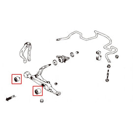 Hardrace Boccole LOWER ARM Anteriore PILLOWBALL 4 Pezzi/SET - HONDA CIVIC EG, EH, EJ1/2 INTEGRA DC 94-01