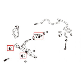 Hardrace Boccole Anteriore LOW ARM Plastica 6 Pezzi INC COMPLIANCE BU - HONDA CIVIC EG, EH, EJ1/2 Integra DC2