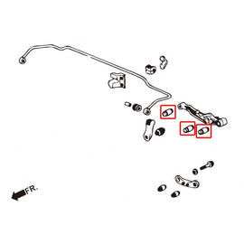 Hardrace Boccole LOWER ARM Posteriore PILLOWBALL 6 Pezzi40mm SHOCK BU - HONDA CIVIC EK3/4/5/9, EJ6/7/8/9, EM1