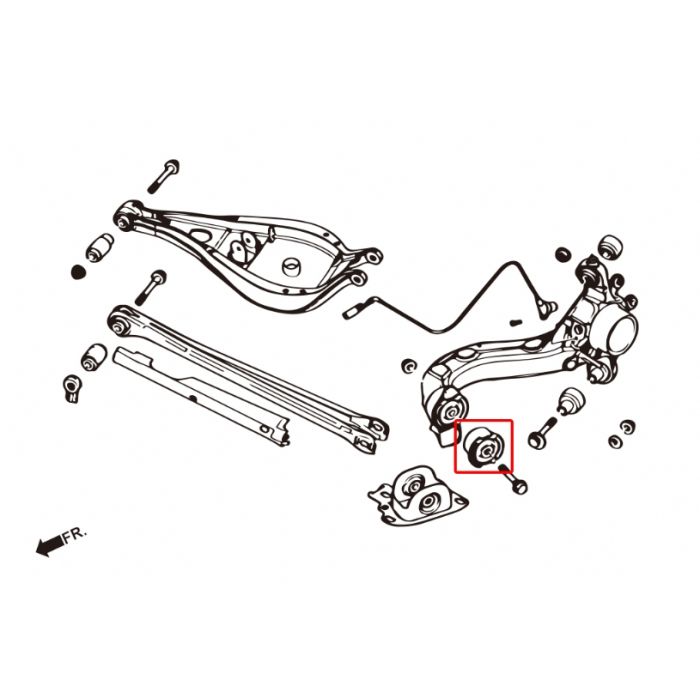 Hardrace Boccole TRAILING ARM Posteriore Plastica 2 Pezzi/SET - BMW Serie 3 E36 E46 Z4 E85/E86 E89
