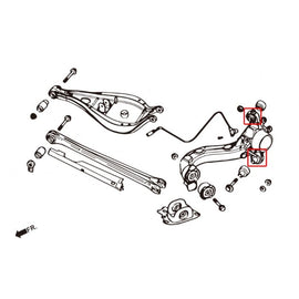 Hardrace Boccole KNUCKLE Posteriore Plastica Rinforzata 4 Pezzi/SET - BMW Serie 3 E36 E46 Z4 E85 E86 E89