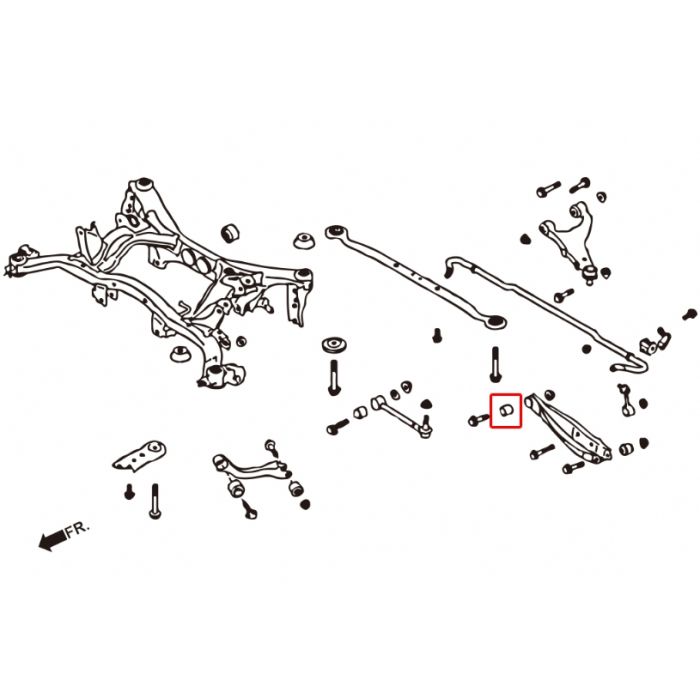 Hardrace Boccole LOWER ARM Posteriore Plastica - Subaru IMPREZA GE GR GP GJ/FORESTER SH SJ/LEGACY BM/BR