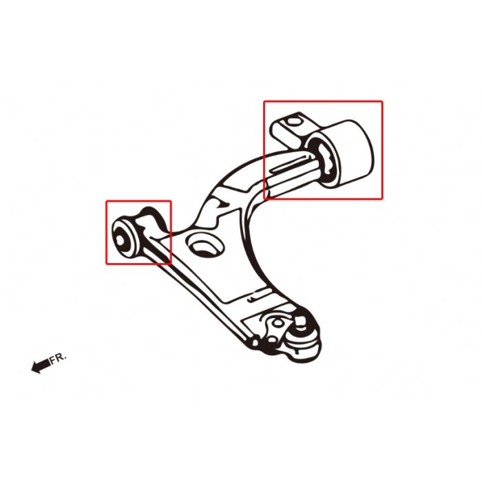 Hardrace Boccole LOWER ARM Anteriore Plastica 4 Pezzi - FORD FIESTA MK5 MAZDA 2 02-07