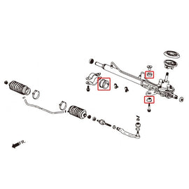Hardrace TPV Boccole RINFORZATE Piantone di Sterzo 5 Pezzi/SET - HONDA CIVIC EK3/4/5/9, EJ6/7/8/9, EM1 CR-V RD1-RD3 97-01