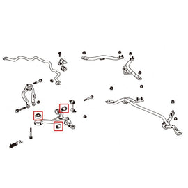 Hardrace Boccole LOWER ARM Anteriore Plastica 6 Pezzi/SET - HONDA ACCORD CL7/8/9 UC1 03-07