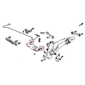 Hardrace Boccole LOWER ARM Posteriore Plastica 4 Pezzi - HONDA CIVIC EC,ED,EE,EF EG, EH, EJ1/2 CRX EF6/7/8 INTEGRA DC2 Type R 95-98