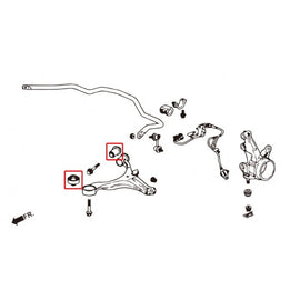 Hardrace Boccole LOWER CONTROL ARM Anteriore PILLOWBALL - HONDA CIVIC EM2, ES1, EP1/EP2/EP3/EP4, EU INTEGRA DC5 02-06