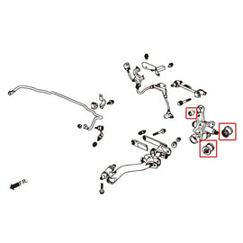 Hardrace Boccole KNUCKLE Posteriore Rinforzate 6 Pezzi/SET - HONDA CIVIC EM2, ES1, EP1/EP2/EP3/EP4 INTEGRA DC5 02-06