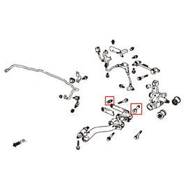 Hardrace Boccole LOWER ARM Posteriore Plastica Rinforzata 2 Pezzi/SET - HONDA CIVIC EM2, ES1, EP1/EP2/EP3/EP4, EU INTEGRA DC5 02-06 CR-V RD4-RD8 02-06