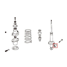 Hardrace Boccole SHOCK ABSORBER Posteriore Plastica Rinforzata 2 Pezzi - HONDA CIVIC EM2, ES1, EP1/EP2/EP3/EP4, EU 01-05